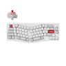 Keychron Q8 Pro QMK/VIA wireless custom mechanical keyboard 65 percent Alice layout full aluminum white frame for Mac Windows Linux with RGB backlight hot-swappable K Pro red