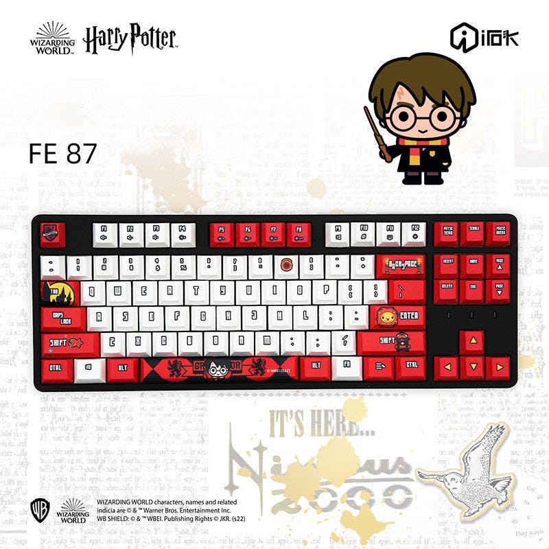 IROK FE87/104 Harry Potter Wired Mechanical Keyboard Gryffindor / Brown switch